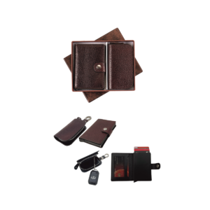 Gift Set ( 2-in-1) Key Fob Case | RFID Pop-up Card Case | Card Board Box