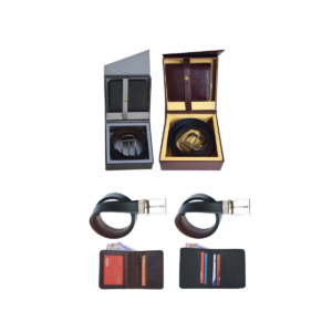 Gift Set ( 2-in-1) Reversible Belt | Gents Wallet | Premium Card Board Box
