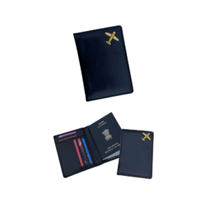 Passport Cover with card slots & metal fitting- Leatherette