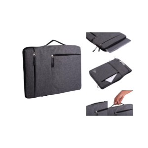 Laptop Sleeve with pull out handle | 2 outside zipper pockets