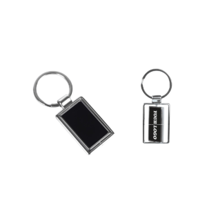 Rectangle Rotating Key chain with Double side Gunmetal plate