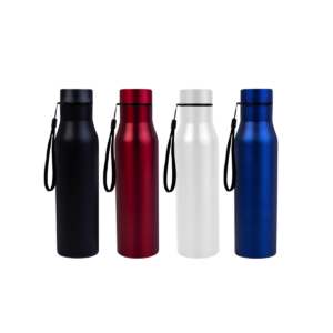 Long Cola Colored Stainless steel single wall bottle | With
Colored Cap & Carry strap | Capacity 900ml approx
