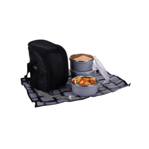 PIK-KIT mini: Lunch box combo with 3 Microwaveable Steel
containers | Contains Fork, Spoon, Tablemat, Premium Bag |
New Ribbed design