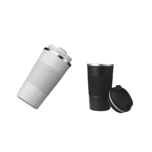 Cafe Buddy: Stainless Steel Vacuum coffee mug with Silicon
Grip | Premium Flip top locking cap | Capacity 510ml approx