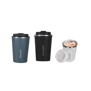 Cafe Mate: Stainless Steel Vacuum coffee mug | Premium Flip
top locking cap | Capacity 380ml