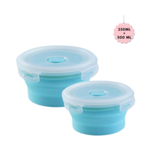 FlexiStore Duo Silicone Collapsible Container Set of 2 (350 ml + 500 ml)