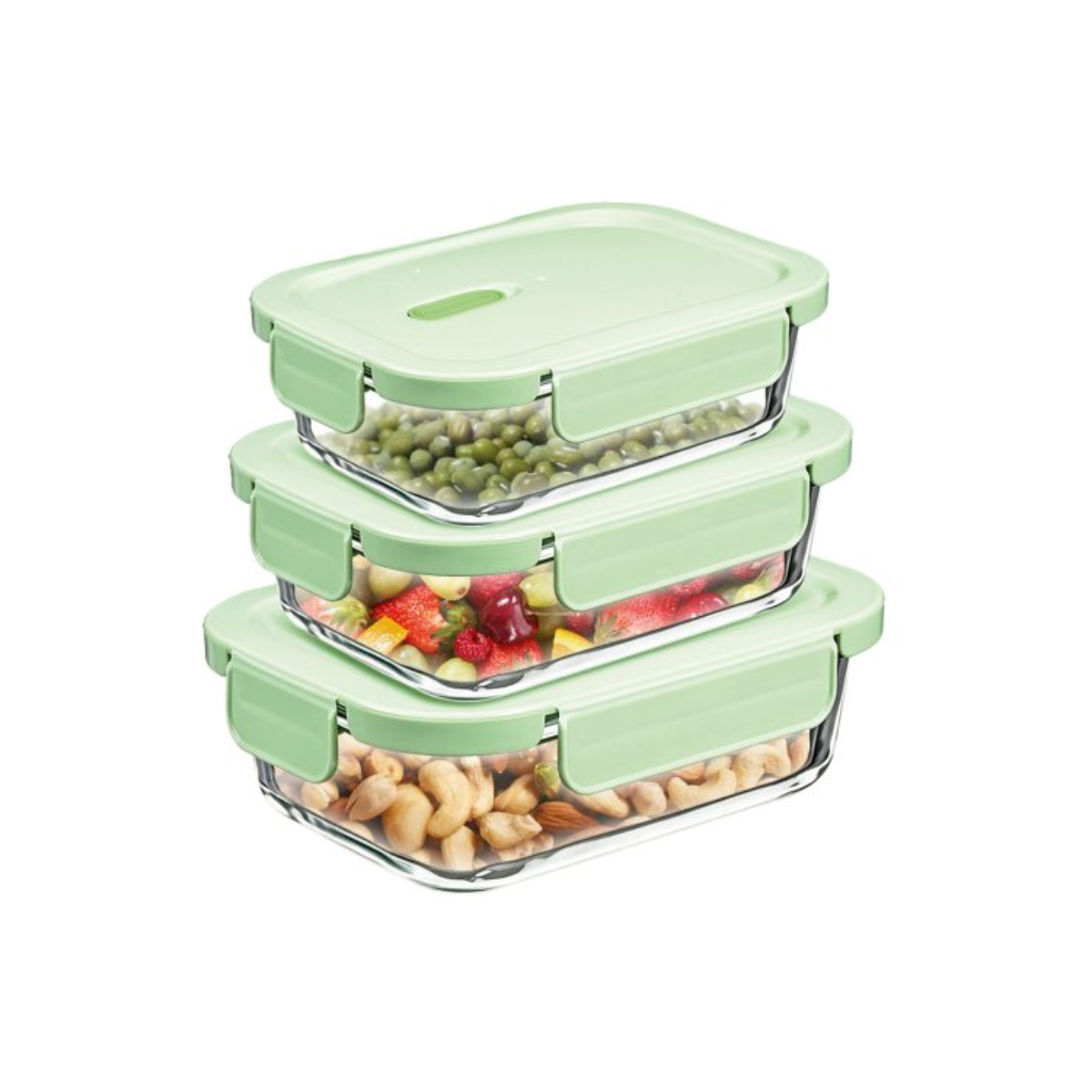 Fresh Lock Trio Glass Container Set of 3 PCs