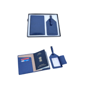 Gift Set ( 2-in-1) Passport Cover With Card Slots | Luggage Tag |