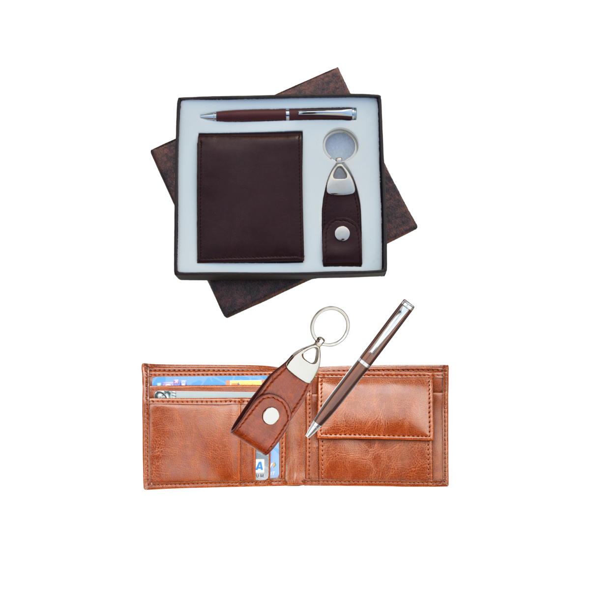 Gift Set ( 3-in-1) Gents Wallet | Key Ring