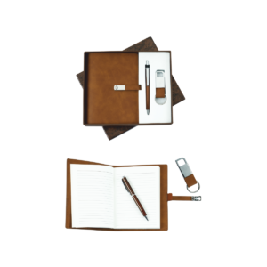 Gift Set ( 3-in-1) Premium notebook | Key Ring with Dog Hook Fitting
