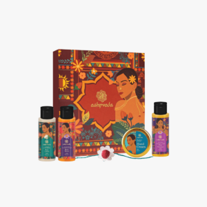 Heritage 4-Piece Gift Set – Jasmine & Mulberry Body Lotion (30 ml), Neem Hand Cream (15 g), Saffron & Neem Body & Face Wash (30 ml)