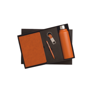 Hamply MX-456 – 4-in-1 Diary, Pen, Keychain & Steel Bottle (750ml) Set