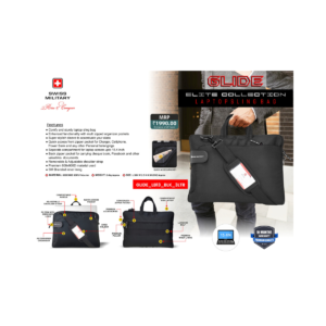 Glide 15.4” Laptop Sling Bag – Slim Protective Shoulder Case, Black