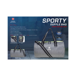 Leeway Sports Duffle Bag 26L – Grey Travel Gym Bag with Dual Handles & Shoulder Strap