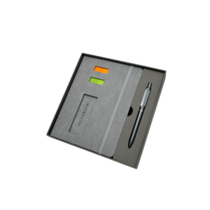 2-in-1 Premium Notebook Gift Set with Pen, Sticky Notes & Phone Holder