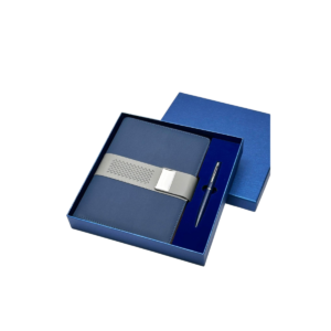 2-in-1 Premium Planner Diary & Metal Ball Pen Gift Set with Strap Closure & Gift Box