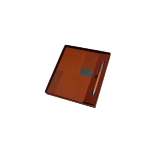 2-in-1 A5 Notebook Diary & Metal Ball Pen Gift Set with Textured Cover & Premium Box