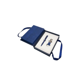 3-in-1 Premium Gift Set with A5 Diary, Metal Pen & Keychain in Elegant Box