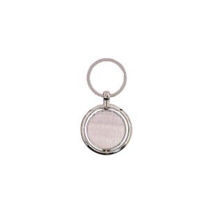 Rotating Round Metal Keychain with Dual-Side Logo Branding & Premium Finish