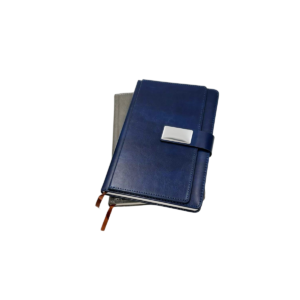 Multifunctional Notebook Diary with Card Holder, Magnetic Strap & Metal Logo Plate