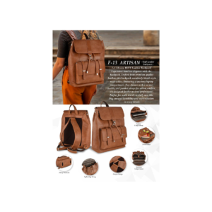 F-13 Artisan Full Leather Backpack – Premium Vintage Travel & Office Bag