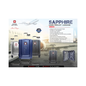 Sapphire Hard Top Trolley Luggage Set | Cabin & Check-in Suitcases (55cm, 65cm, 75cm)