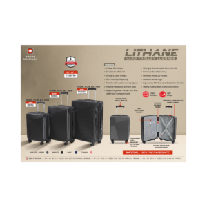 Lithane Hard Top Trolley Luggage | Cabin & Large Suitcases (55cm, 68cm, 79cm)