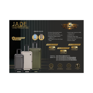 Jade Hard Trolley Luggage | Premium Polycarbonate Suitcases (58cm, 69cm, 83cm)