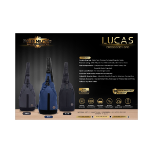 Lucas Crossbody Sling Bag | 4L PU Coated Polyester Travel Bag | Compact, Durable Multi-Pocket Design