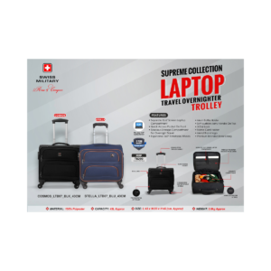 Cosmos Soft Laptop Overnight Trolley Bag | Business Travel Cabin Luggage with 15.4" Laptop Compartment