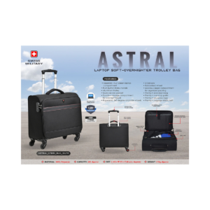 Astral Soft Laptop Overnight Trolley Bag | Business Travel Cabin Luggage with 15.6" Laptop Compartment