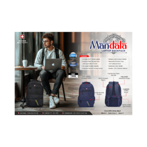Mandala Laptop Backpack | 34L Durable Polyester Travel & Office Bag (Fits Up to 15.6")