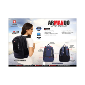 Armando Laptop Backpack | 29L Leatherette Travel & Office Bag (Fits Up to 15.4")