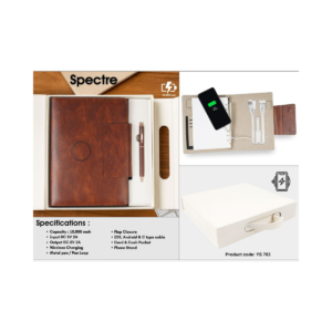 A5 Portfolio with Phone Stand, Card Holder & Multi Cable Support