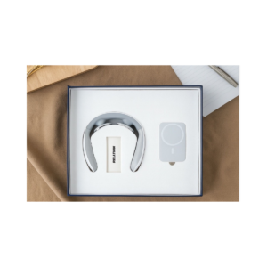 Premium 2-in-1 Wellness Gift Set with Smart Neck Massager & Wireless Charging Power Bank | Corporate Gift Combo Set