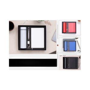 Premium 4-in-1 Office Gift Set with Stainless Steel Bottle, Notebook, Pen & Keychain | Stylish Corporate Gift Combo