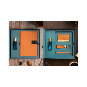 Festive Flare Luxury Gift Set – Diary, Perfume, Card Holder, Keychain & Pen | 5-in-1 Corporate Gift Combo
