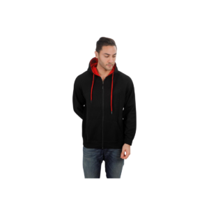 Ruffty Winter Play Hoodie for Men – Cotton Rich Zipper Hoodie with Double Layer Hood & Kangaroo Pockets