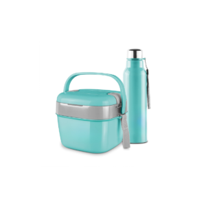Cubic Tiffin & Steel Bottle Gift Set – Insulated Lunch Box & Water Bottle Combo (Premium Corporate Gifting Set)