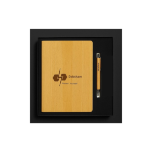 Premium Wooden Notebook & Pen Gift Set – Elegant Bamboo Finish Journal Combo