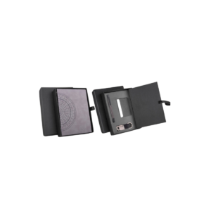 Compact 4 pc Gray gift set: A5 size Notebook, Metal pen, Metal
PU Keychain, Metal Card holder