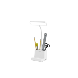 XECH Desky Lite Rechargeable Study Desk Lamp with Organizer, Phone Holder, 3 Color Modes