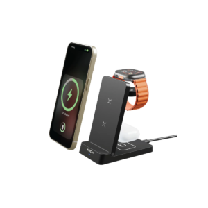 XECH Powerbase MAX 3-in-1 Foldable Wireless Charging Station, 15W Fast Charger for Phone