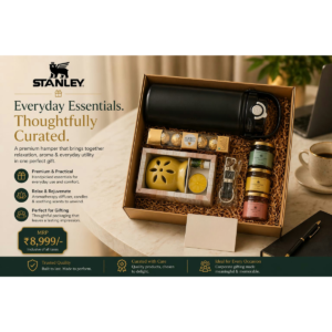 Stanley Premium Corporate Gift Hamper with Insulated Flask, Chocolates, Aroma Candles & Luxury Wellness Gift Box