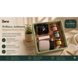 Yone Premium Corporate Gift Hamper with Bluetooth Speaker, Aroma Candles & Smart Wellness Luxury Gift Box