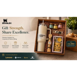 Stanley Premium Corporate Gift Hamper with Quencher H2.0 Tumbler, Chocolates, Aroma Candles & Luxury Festive Gift Box