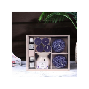 Candle Aroma Diffuser Giftset with Floater Candles | Lavender Fragrance