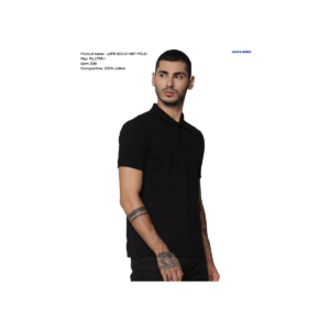 Plain Polo Premium Black Cotton T-Shirt for Men – Regular Fit Casual Collared Polo