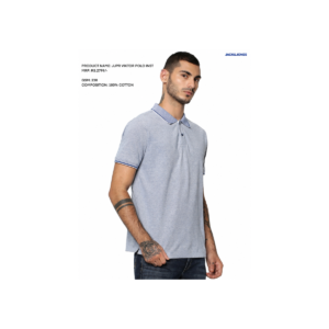 Viktor Polo Premium Grey Cotton T-Shirt for Men – Regular Fit Dual Tone Casual Collared Polo