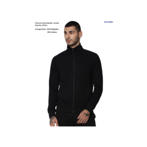 Austin Jacket Premium Black Cotton Blend for Men – Regular Fit Full Zip Casual Winter Jacket